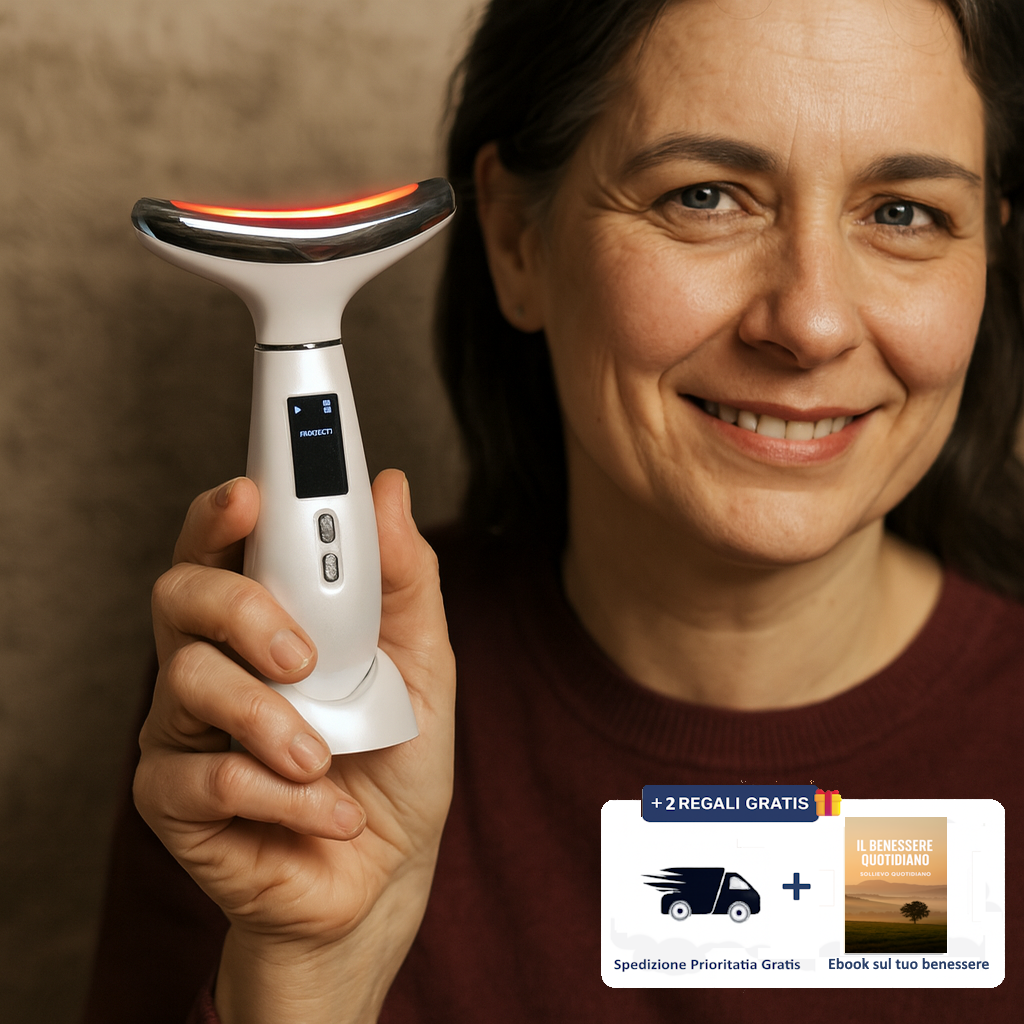 Leuchtendes Gesichts- und Nackenmassagegerät